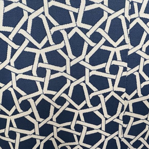 MSK 2X Women's Print Dress Sleeveless Polyester Spandex Blend Blue White 522 - Picture 3 of 6